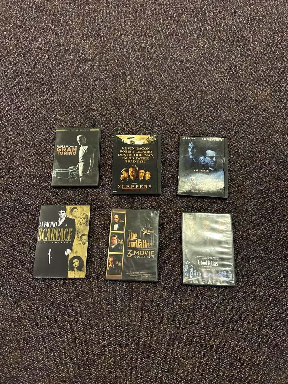 Classic Crime Drama DVD Lot - Godfather Trilogy, Scarface Gold Edition, Goodfell